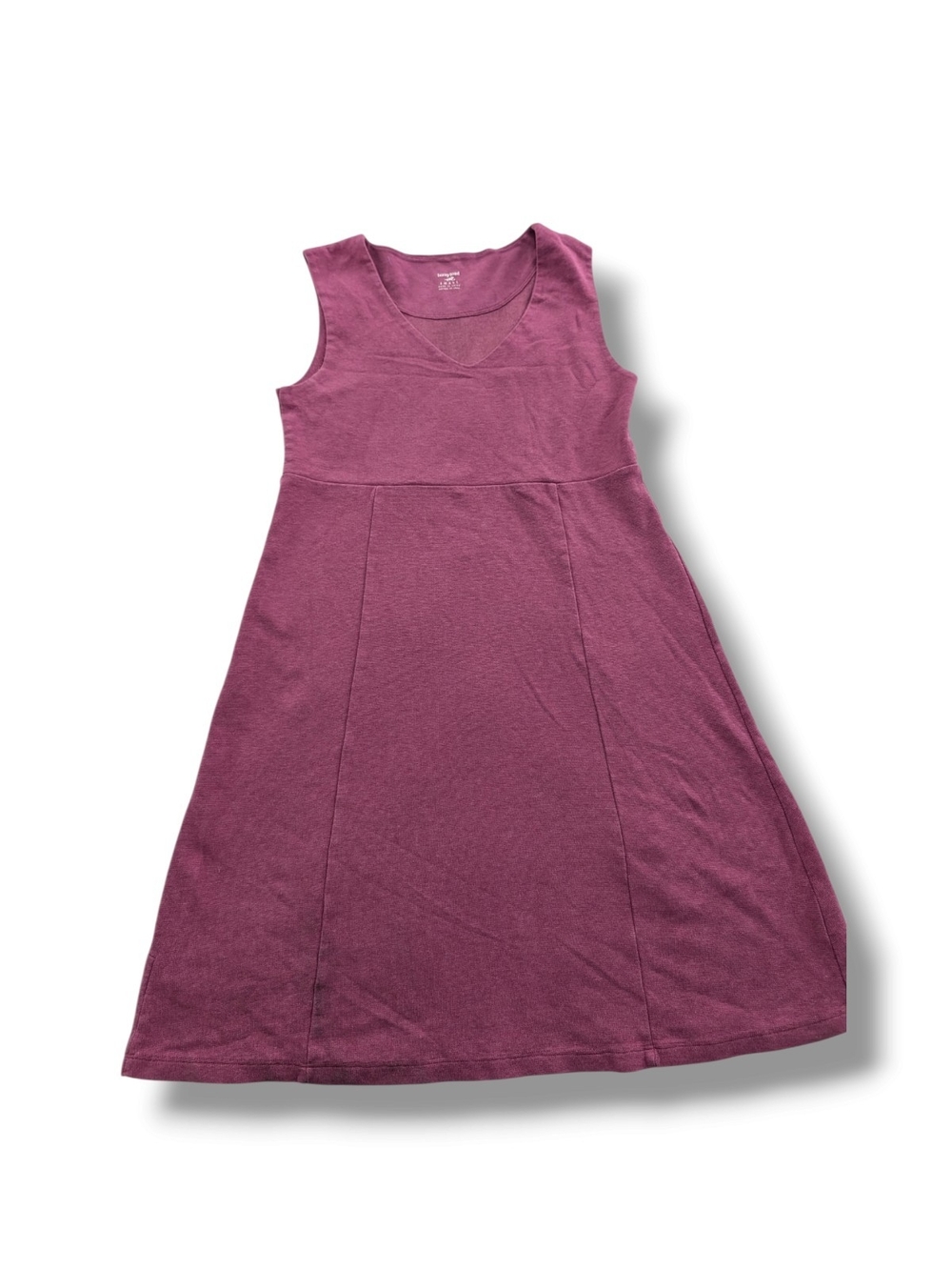 Horny Toad Vintage Sleeveless V Neck A-Line Dress in Plum Rose, Size Small